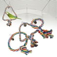 thumbnail image 3 of 3Pcs/Set  Cage Perch Stand, Bird Swing Perch Cotton Rope With Bells Two Styles Cage Perch Stand Bird Swing Toy, Cotton Rope Toy For Birds Playing Standing, 3 of 8