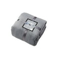 thumbnail image 2 of Grey Sherpa Throw Blanket 50X60 100% Polyester, 2 of 5