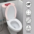 thumbnail image 3 of FORUDESIGNS Mom Rose Pattern Toilet Lid Cover and Toilet Tank Lid Cover Non-Fading Toilet Top Covers Back of Toilet Tank Covers Mother's Day Gift Bathroom Decor Accessories, Stretches up to 15-21", 3 of 8