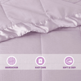 thumbnail image 3 of Madison Park Lilac Cozy Soft Lightweight Oversized Down Alternative Blanket with Satin Trim, Twin, 3 of 5