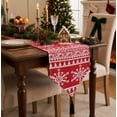 thumbnail image 3 of Christmas Table Runner Long Table Decor Scarf With Tassel For Holiday Dining Table, 3 of 5