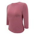 thumbnail image 2 of Playera George Para mujer, Manga al codo, Cuello Redondo Corte Plus Lisa Rosa Talla EG, 2 of 4