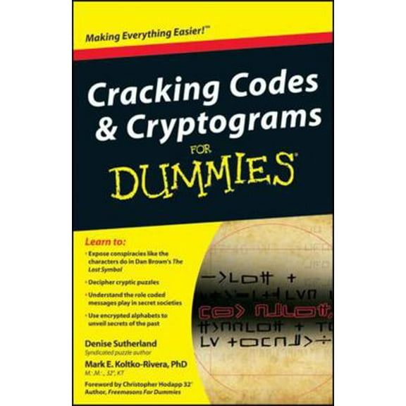 Pre-Owned Cracking Codes and Cryptograms for Dummies (Paperback) 0470591005 9780470591000