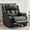 Power-Black-Recliner, variant on Power Zero Gravity Recliner Chair with LED Light, USB Ports, Faux Leather Electric Reclining Chair for Living Room Gray
