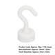 thumbnail image 2 of High quality Plastic Magnetic Hook White Strong Magnet Hook (Sold in 10 Pieces), 2 of 5