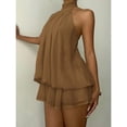 thumbnail image 3 of Elegant Light Blue Halter Tie Mini Dress for Women – Summer, Party, Wedding Guest, Vacation Outfit, 3 of 10