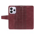 thumbnail image 3 of For Xiaomi Redmi Note 14 4G (164.84x78.15x8.16mm) Leather Case Wallet Stand Grids Imprinted Phone Co, 3 of 5