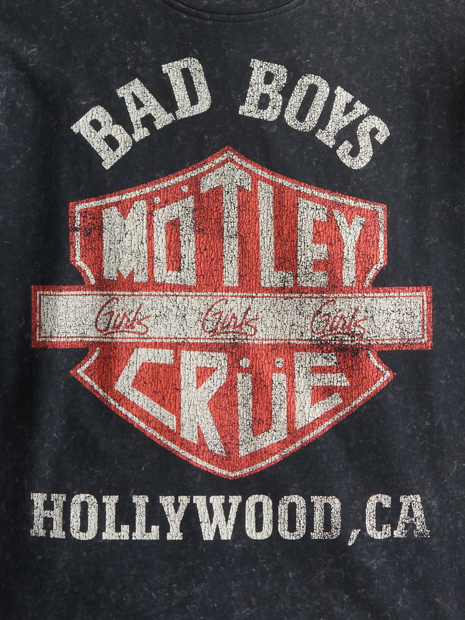 Weekend Academy Boys Motley Crue Garment Washed Graphic Tee with Short Sleeves, Sizes 4-19