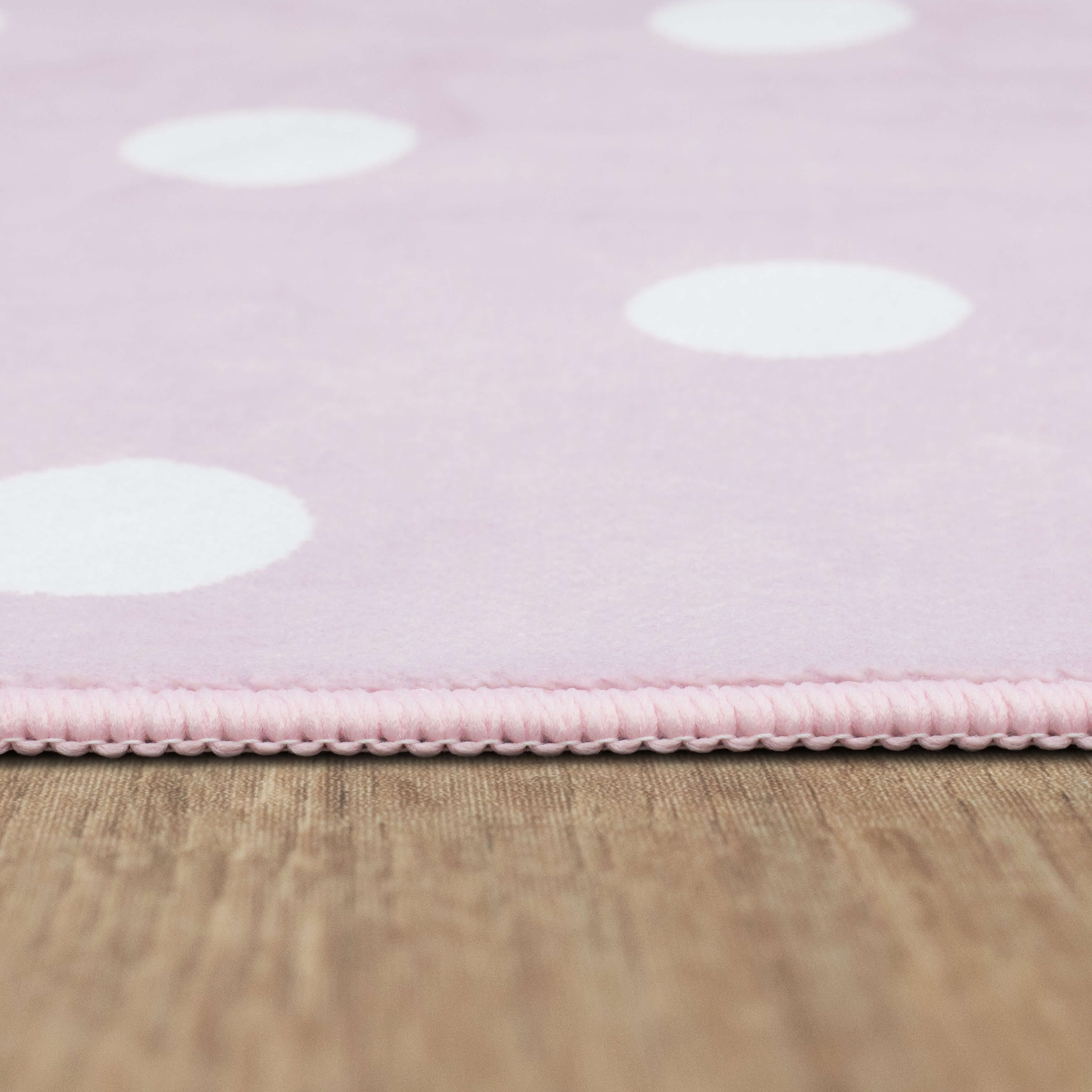 Mohawk Home Kids Collection Polka Dots Low Pile Stain/Fade Resistant Printed Indoor Area Rug, Pink, 8' x 10'