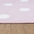 thumbnail image 5 of Mohawk Home Kids Collection Polka Dots Low Pile Stain/Fade Resistant Printed Washable Area Rug, Pink, 5' x 7', 5 of 8