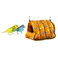 thumbnail image 4 of Warm Bird Nest, Hut Comfortable Swing Parrot Hideaway, Bed house Birdcage Accessories Cave Hammock for Budgie Cockatoo Finches Parakeets Orange Medium, 4 of 7
