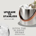 thumbnail image 5 of Insulated Ice Bucket with Lid, Scoop, Ice Tongs & Detachable Double-Sided PU Cover– 4L Double-Wall Stainless Steel Ice Buckets for Parties, Cocktail Ba, Champagne & Bar Cart Accessories, 5 of 17