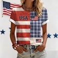thumbnail image 4 of JFGHDG Women'S T-Shirts Retro Independence Anniversary Tee Years Anniversary Tee Historic 4th Of July Birthday Tee Classic Patriotic Tee For Anniversary Sky Blue XL, 4 of 8