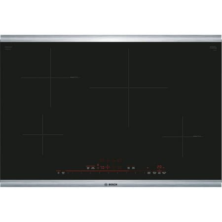 Bosch - 800 Series 30" Built-In Electric Induction Cooktop with 4 elements and HomeConnect - Black