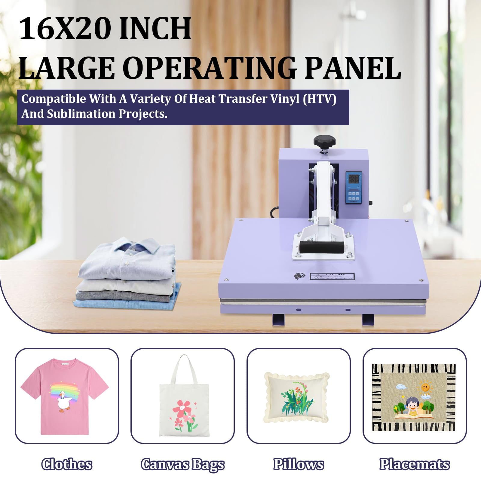 Faitaliicy Heat Press Machine Flip Top Heat Transfer Machine Fixed Digital Precise Control Sublimation Heat Transfer Machine Professional T-Shirt Heat Press Machine For Mugs Hats Plates