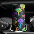 thumbnail image 3 of 20oz Colorful Mushroom Star Black Pattern Skinny Tumblers Stainless Steel Tumbler with Lid and Straw,Vacuum Insulated Double Wall Travel Tumbler Cups with Cleaning Brush for Coffee,Tea, 3 of 6