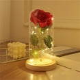 thumbnail image 5 of Light-Up Eternal Rose Dome - Preserved Real Touch Flower in Glass Dome with LED Illuminated Base, Elegant Home Decor & Gift for Her for Anniversary, Valentine's Day, Birthday, 5 of 8