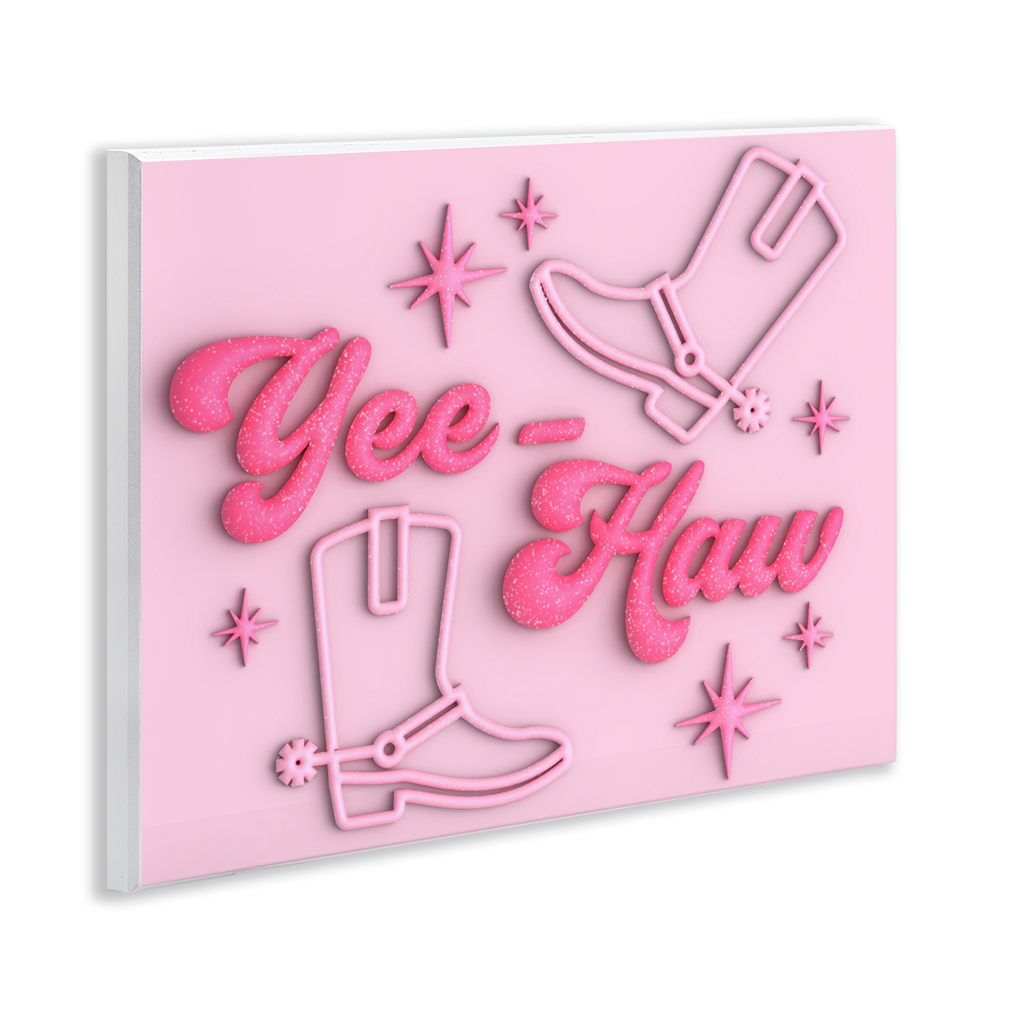 Stupell Industries Retro Yee Haw Entertainment Painting Unframed Art Print Wall Art, 14 x 11