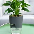 thumbnail image 3 of Cache-pot de Plante Intérieur Plastique Rotin Cache-Fleur Rond Décor Moderne Jardinière, 3 of 7