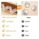 thumbnail image 4 of Protectores de esquina transparentes Paquete de 12 | Protectores de esquina de gel adhesivo para bordes de muebles y esquinas de mesa | Protectores transparentes en forma de L para la seguridad en, 4 of 8