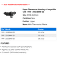 thumbnail image 2 of Upper Thermostat Housing - Compatible with 1999 - 2002 BMW Z3 2000 2001, 2 of 2