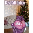 thumbnail image 4 of 65th Birthday Gifts Throws, Happy 65th Birthday Themed Bed Flannel Plush Blankets, Thank You Presents for Mom, Grandma, Godmother, Friends, Aunt(50*60), 4 of 6
