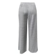thumbnail image 5 of felwors Women's Wide Leg Lounge Pants High Waisted Knit Palazzo Pants with Pockets Soft Drape（Grey， L）, 5 of 6