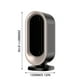 thumbnail image 2 of Calentador de espacio compacto de escritorio de alta potencia para oficina en casa con ventilador calefactor, 2 of 2