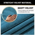 thumbnail image 3 of Velvet Armrest Covers, Stretch Couch Arm Cover Anti-Slip Armchair Slipcover for Recliner Sofa Washable, 3 of 7