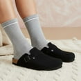 thumbnail image 3 of Cushionaire Haze Genuine Suede Leather Men's Clogs - Comfortable Slip On Potato Shoes for Men with Adjustable Buckle, 3 of 21