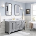 thumbnail image 3 of Water Creation Queen 60" Wood Double Bathroom Vanity in Cashmere Gray/Chrome, 3 of 3