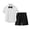 Black, variant on 2 Piece Lounge Sets Short Sleeve Pjs Shorts Back to School Casual Outfits Set Lapel Clothing Set and Shorts Summer Wear