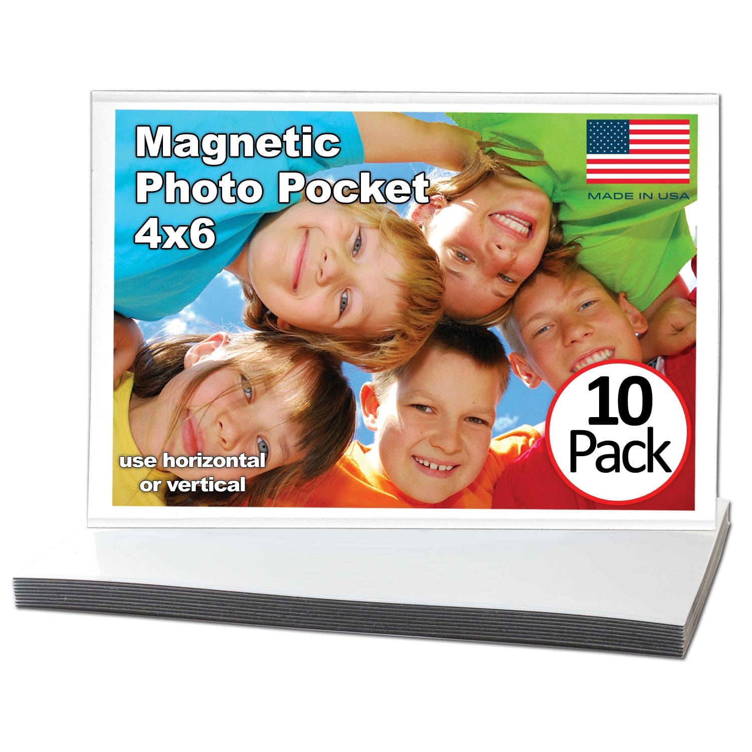 Frigo Aimant 6"x4" Pack 3 Magnetic photo POCKET Picture Photo Graph Holder