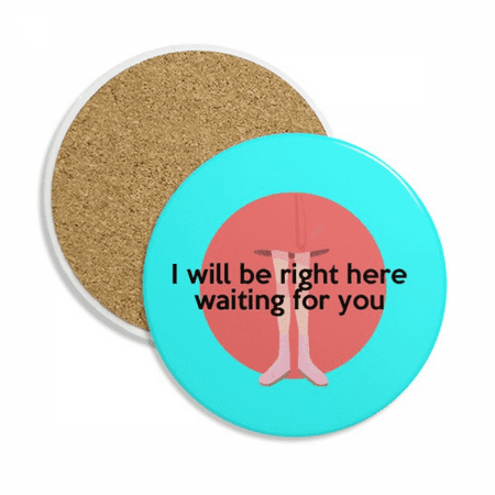 

English Classic Emotional Lyrics Waiting Coaster Cup Mug Tabletop Protection Absorbent Stone