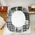 thumbnail image 5 of Homewish Safari Elk Bear Twin Sheet Sets,Country Farmhouse Lodge Twin Fitted Sheet,Green Gray Flat Sheet For Men Women,Ultra Soft Home Decor,3pcs, 5 of 7