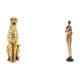 thumbnail image 1 of Figura de dorada, escultura animal, centro de mesa decorativo, estatua de dama tribal, obra de arte, decoración del hogar, escultura novedosa, 1 of 8