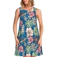 thumbnail image 1 of Disketp Colorful Flowers para Vestido sin Mangas para Mujeres, Vestidos de Verano para Mujeres, Casual y Holgado para la Playa, 1 of 7