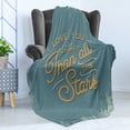 thumbnail image 4 of I Love You More Soft Flannel Fleece Blanket, Vintage Letters and Grunge Look with Romantic Saying Love Affection, Cozy Plush for Indoor and Outdoor Use, 50" x 70", Slate Blue Amber, by Ambesonne, 4 of 5