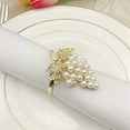 thumbnail image 6 of 24 Pcs Pearl Napkin Rings Gold Grape Shape Napkin Buckle Holder Napkin Holders Wedding Table Decor Napkin Buckles, 6 of 8