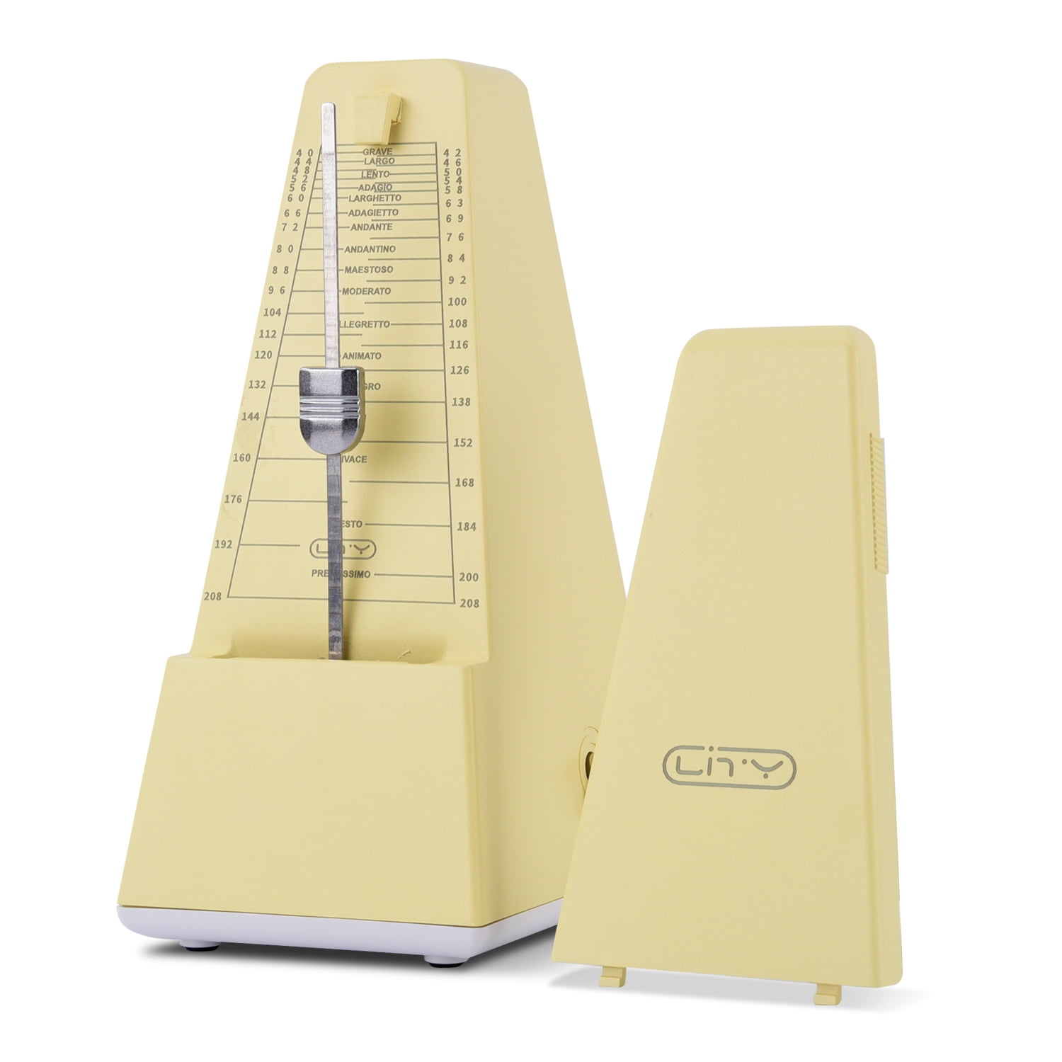 Mechanical Metronome Rhythm BellRing ABS Shell Steel Pendulum Pyramid