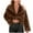 A01-Coffee, variant on QATAINLAV Womens Winter Coats Fluffy Cropped Faux Fur Long Sleeve Lapel Jacket Solid Casual Open Front Cardigans, Wine, XS