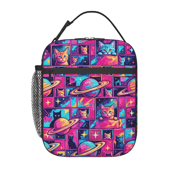 Cat Lunch Bag Insulated Lunch Box Reusable Lunch Tote Bag For Women Men Work Picnic