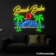 thumbnail image 3 of Craftnamesign Beach Babe Sunset On The Beach Neon Sign for Beach Club Shop Bedroom Wall Art, 3 of 5