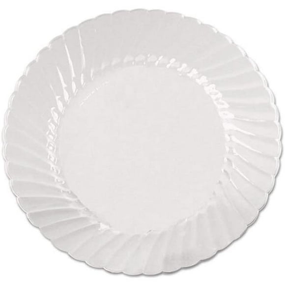WNA Classicware WNACW9180 9 in. Comet Round Heavyweight Plate, Clear - 180 Piece