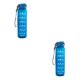 thumbnail image 4 of Sonducket Botella de agua portátil con pajita de silicona para deportes, viajes, senderismo, temporizador, marcador, taza para beber, ciclismo, campistas, Azul 2piezas Sonducket CBP214036, 4 of 5