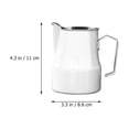 thumbnail image 2 of OULII Stainless Steel White Milk Cup Perfect for Making Coffee Cappuccino At Home, 2 of 8