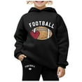 thumbnail image 2 of Youmylove Kids Toddler Boys Outfits Rugby Graphic Hoodie Set Long Sleeve Sweatshirt Tops & Sweatpants Clothes Set Tracksuit 2 Piece Outfits Sweatsuits Boys Fall Winter Outfits Set, 2 of 4
