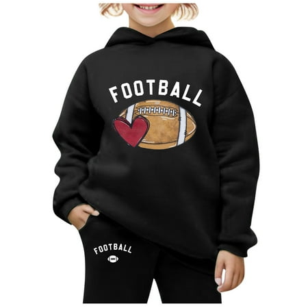 

Hbdhejl Outfit Set For Boys Girls Toddler Kids Hoodie Sweatshirt Sweatpants Pullover Hoodie Set Tracksuit 2 Piece Outfits Black 7-8 Years