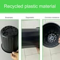 thumbnail image 5 of Yhmxh 20Pack 1/2 Gallon Plant Nursery Pots, Plastic Seeding Starter Pot with Drainage Holes, Plastic Plant Pots for Planting,Cuttings,Transplanting, Home Garden Plants (Black, 20PCS), 5 of 6