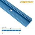 thumbnail image 7 of POWERTEC 2PK Double-Cut Profile Universal T-Track (48") w/ EZ Mount Predrilled Holes, and 100 Pcs #6 x 5/8" Phillips Flat Head Wood Screws (Deep Thread), 71886, 7 of 7